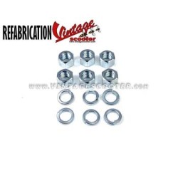 Jeu de 6 écrous de jante M 8mm clef de 12mm ACMA 1954-58/ 150 GL-Type N   